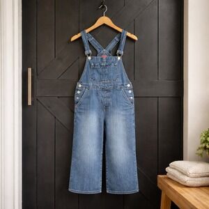 Gloria Vanderbilt Wide Leg Cropped Denim Overalls Culotte Bib Jeans 90s Farmcore